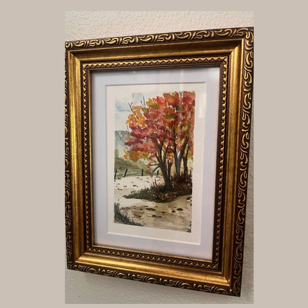 Autumn walk on the path print (size 4 by 6)