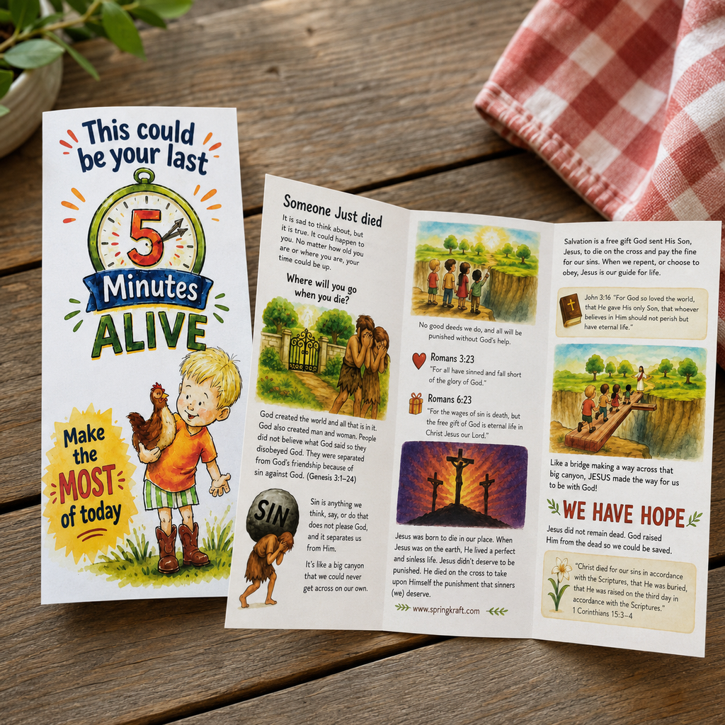 Tri-fold Gospel Tracts