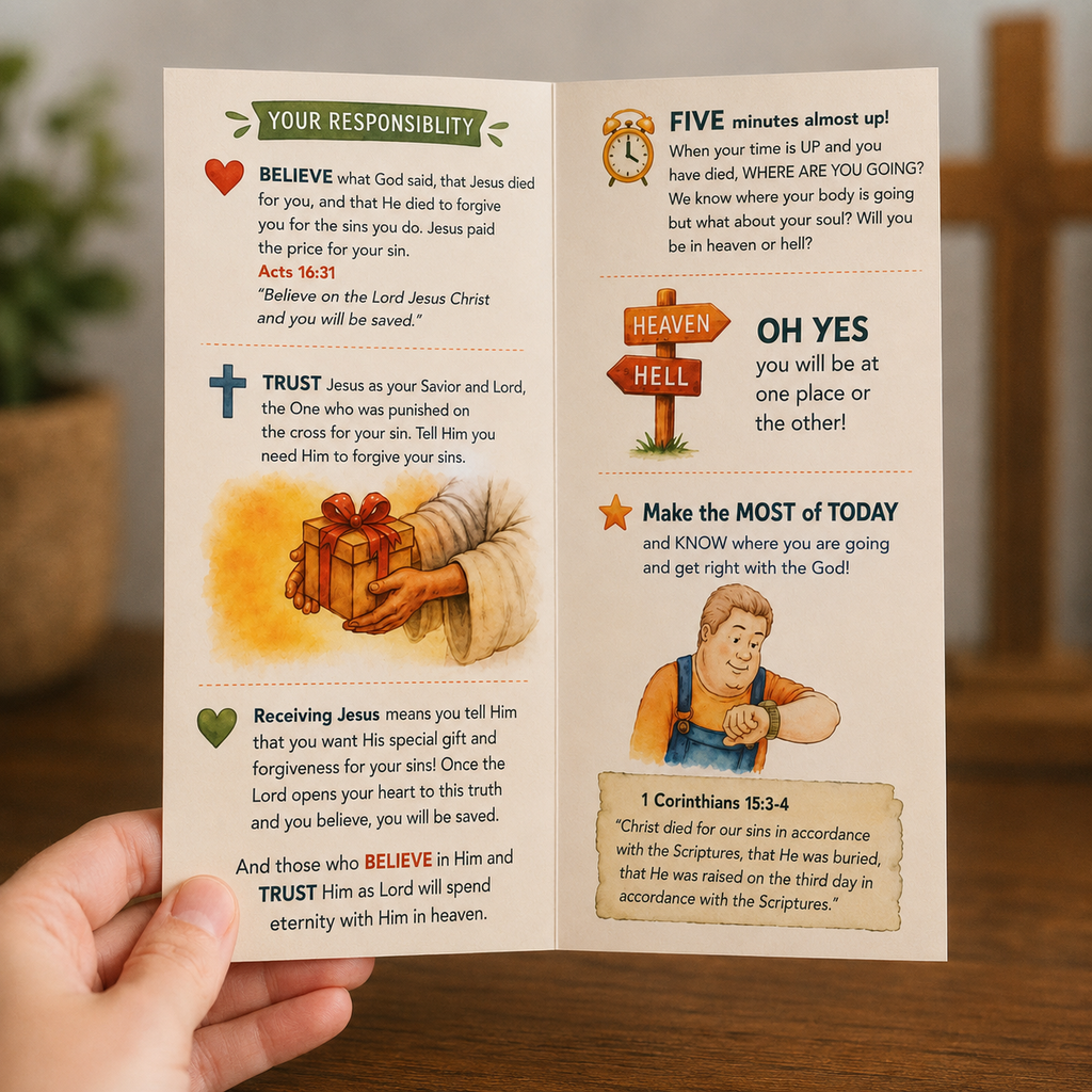 Tri-fold Gospel Tracts